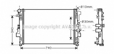 AVA QUALITY COOLING ms2356 -  Радиатор, охлаждение двигателя